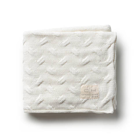 Domani Home Cream Waves Baby Blanket