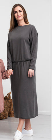 Elodiee Warm Grey Knit Dress