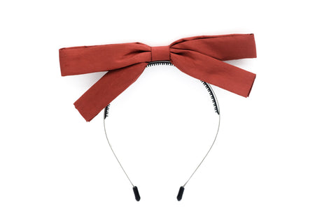 Arbii Dolly Bow Silk Rust
