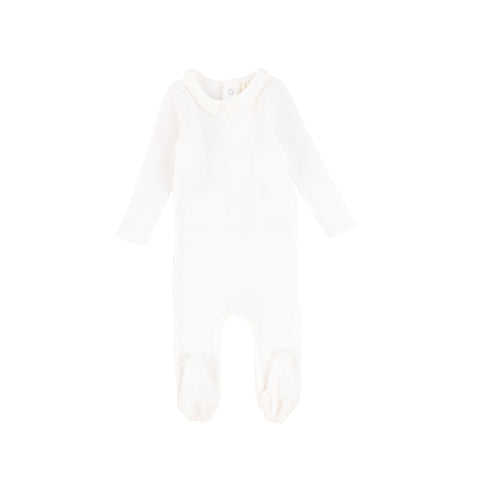 Lil Legs White Collar Footie