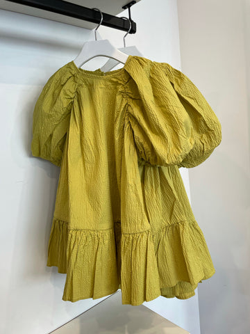 JNBY Lime Green Short Sleeve Dress