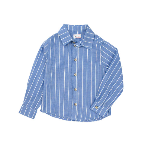 Morley Blue Stripe Ben Weft Delft Shirt