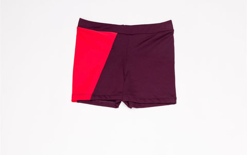 Motoreta Burgundy & Red Swim Trunk