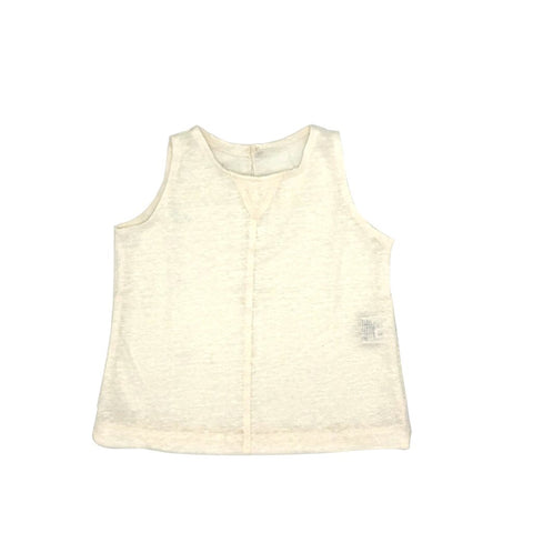 Latte e Biscotti Ivory Linen Sleeveless Tunic Leo Lino