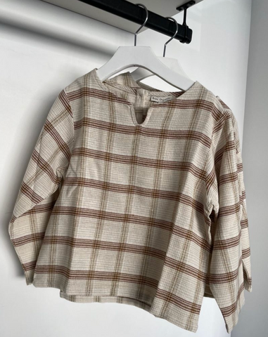 Bebe Organic Villem Rustic Check Long Sleeve Shirt