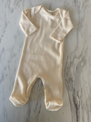 Bebe Organic Natural Pointelle Footed Onesie