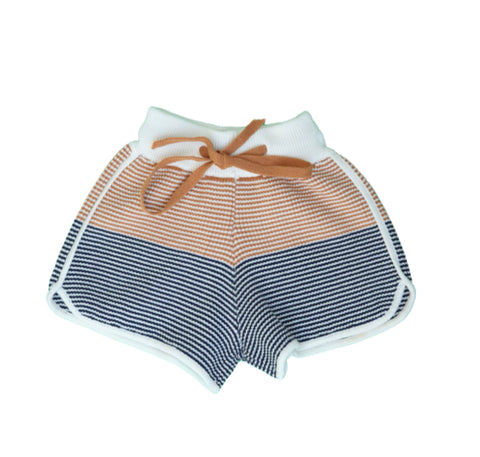Belati Blue Stripe Knit Shorts