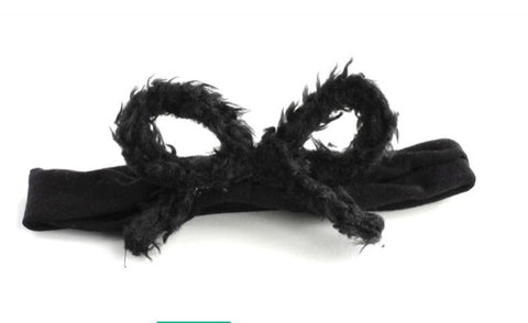 Arbii Black Baby Poodle Bow