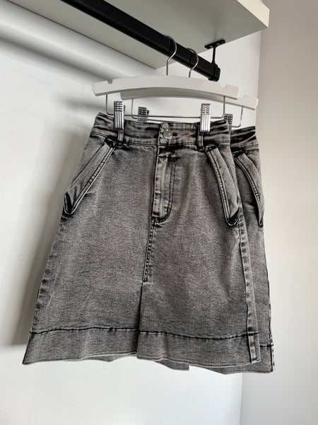 Denim pencil skirt short online