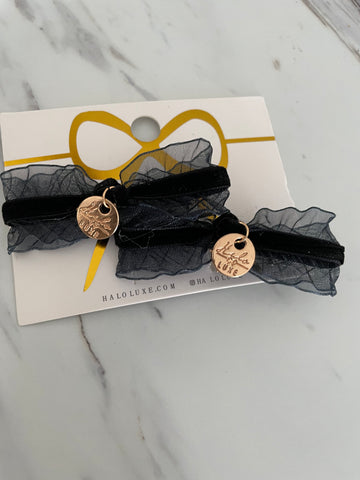 Halo Luxe Black Olivia Tulle and Velvet Clip