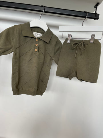 Aymara Olive Jersey Lizzy Shorts