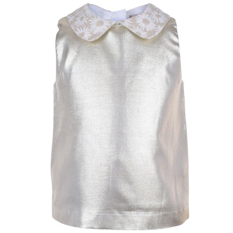 Hucklebones Metallic Contrast Shell Top