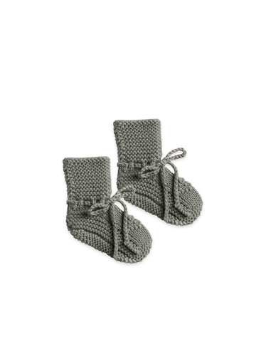 Quincy Mae Eucalyptus Knit Booties