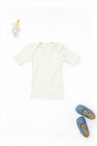 Flora and Henri Rib Shoulder Tee Short Sleeve Sand