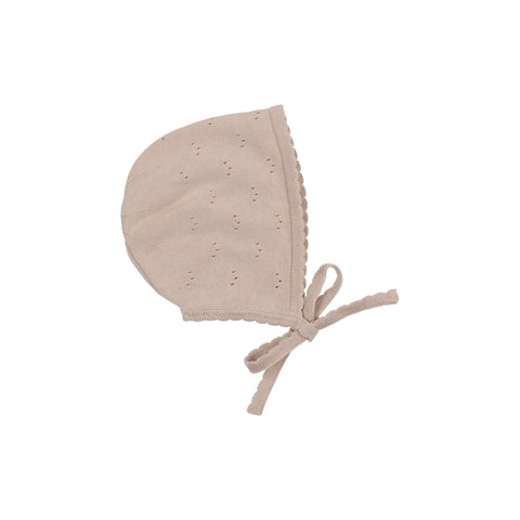 Lil Legs Sand Pointelle Knit Bonnet