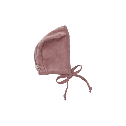 Lil Legs Lavender Velour Wrap Bonnet
