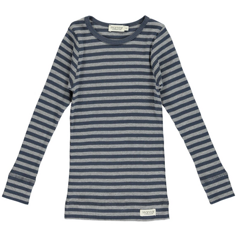 MarMar Copenhagen Blue & Grey Stripe PJ Set