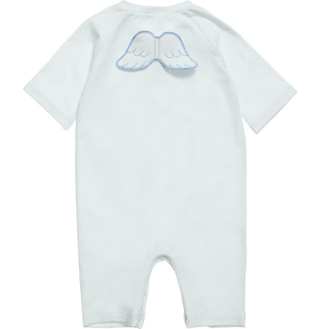 Marie Chantal Angel Wing 3/4 Sleeve / Leg Onesie Blue