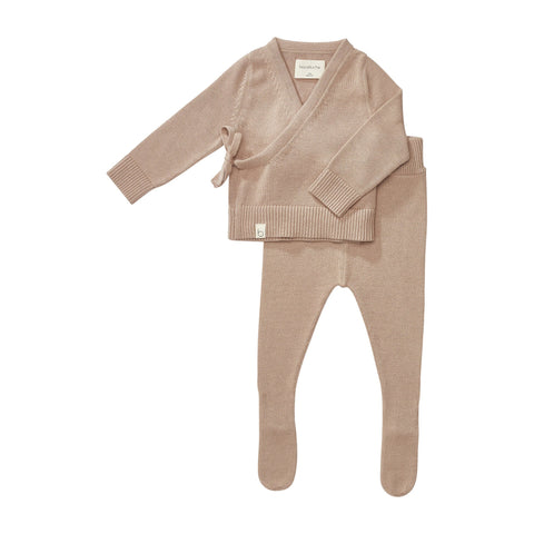 Bacabuche Blush Baby Knit Top & Footie