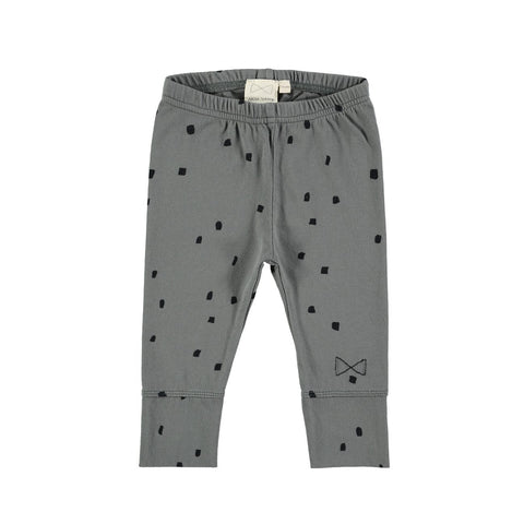 Mini Sibling Charcoal Confetti Slim Legging with Logo