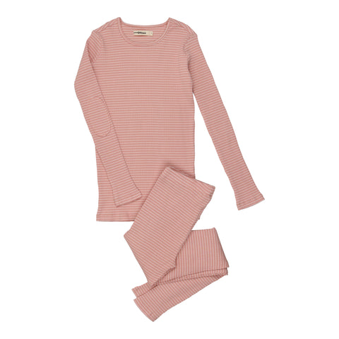 Urbani Mauve & White Striped Pajamas