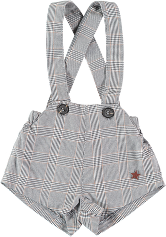 Tocoto Vintage Grey Plaid Overall