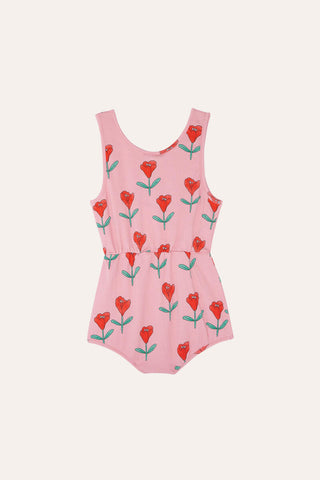 The Campamento Pink Tulips All Over Romper