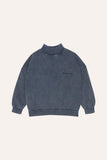 The Campamento Blue High Neck Oversized Sweatshirt