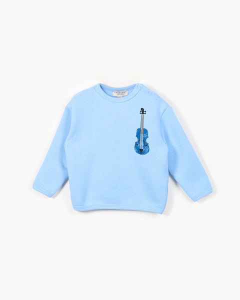 Yell-Oh Placid Blue Guitar Sweatshirt