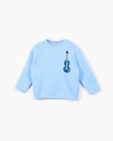 Yell-Oh Placid Blue Guitar Sweatshirt