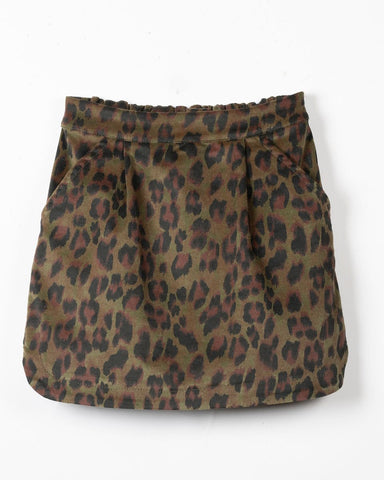 Yell-Oh Military Animal Print Mini Skirt