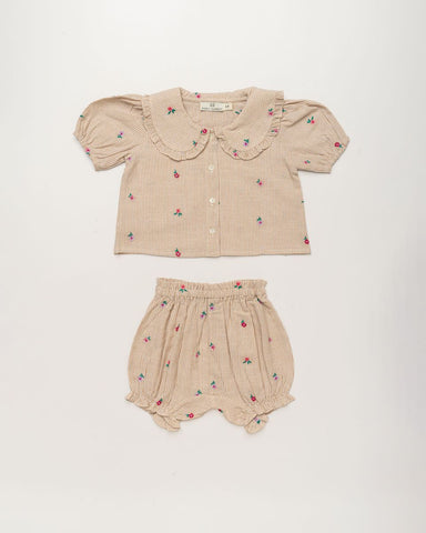 Early Sunday Sand Tilly Blouse + Holly Bloomer Set