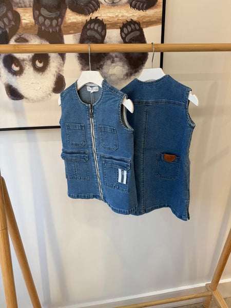 Birnham on the Sea Denim Pocket Jumper