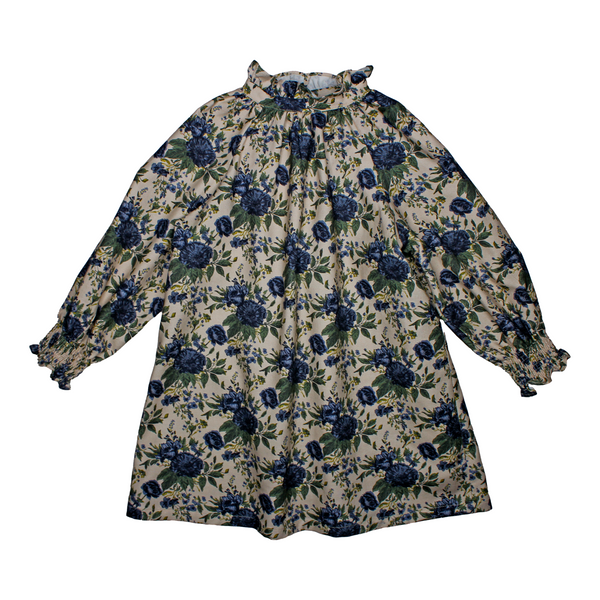 Babe & Tess Blue Flowers Anna Mini Dress