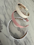 Halo Luxe White Dahlia Deconstructed Grosgrain Ribbon Headband
