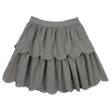 Coco Blanc Light Grey Scalloped Skirt