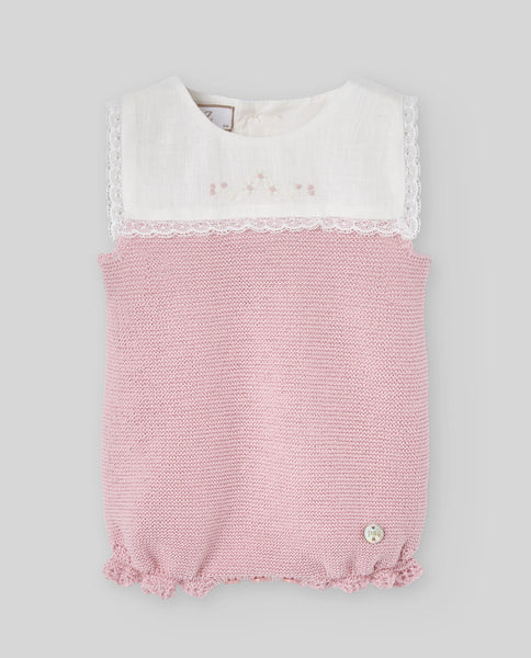Paz Radriguez Pink Chalk Alegra Knit Romper