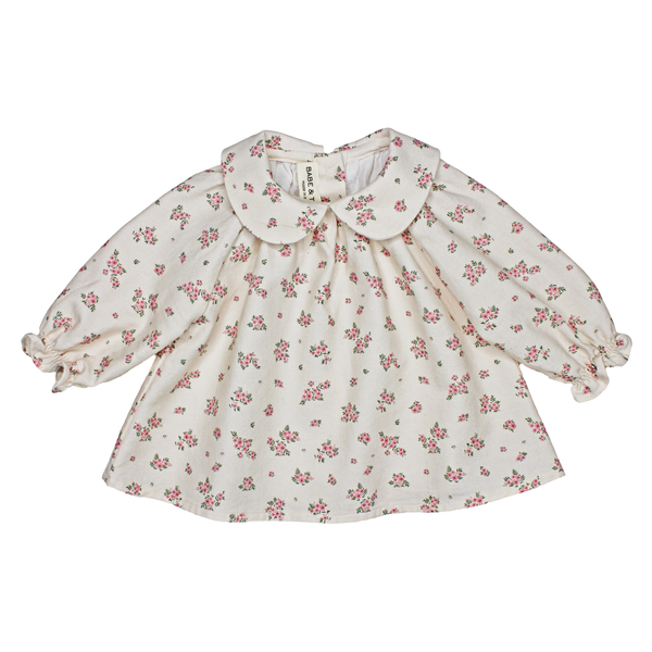Babe & Tess Small Flowers Top + Overalls Set