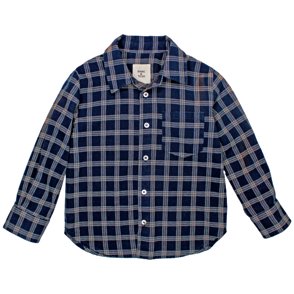 Babe & Tess Blue Checked Oceano Shirt