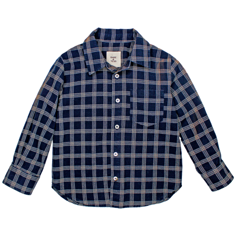 Babe & Tess Blue Checked Oceano Shirt