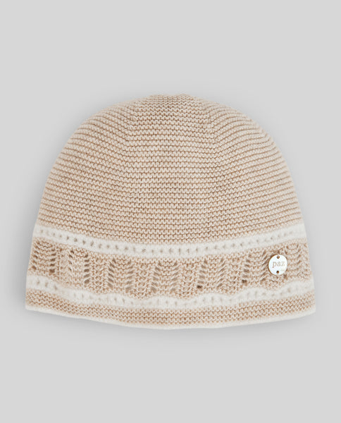 Paz Rodriguez Light Brown/Cream Lua Knit Hat