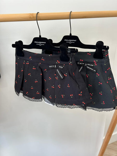Philosophy Black All Over Cherry Skirt