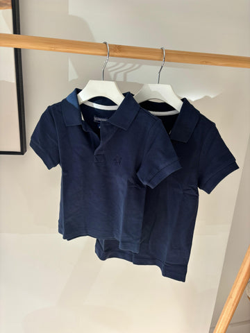 Vilebrequin Navy Blue Pique Short Sleeve Polo