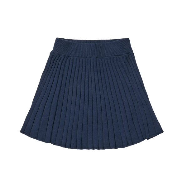 FUB Dark Navy Pleated Knit Skirt