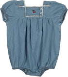Lil Legs Blue Tencel Denim Capsule Girls Romper DBBR-BTEN