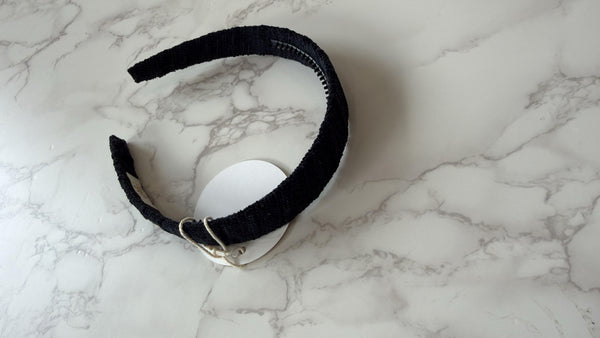 Halo Luxe Black Abigail Luxe Corduroy Headband