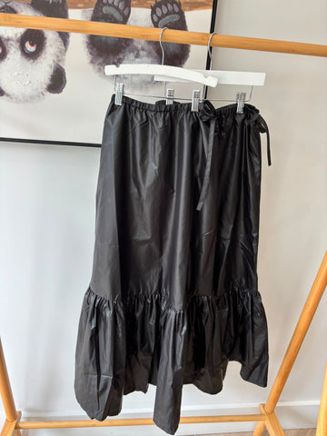 Coco Blanc Black Thin Taffeta Skirt