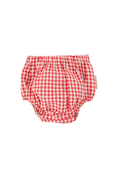 Piupiuchick Red & Ecru Checkered Bloomer
