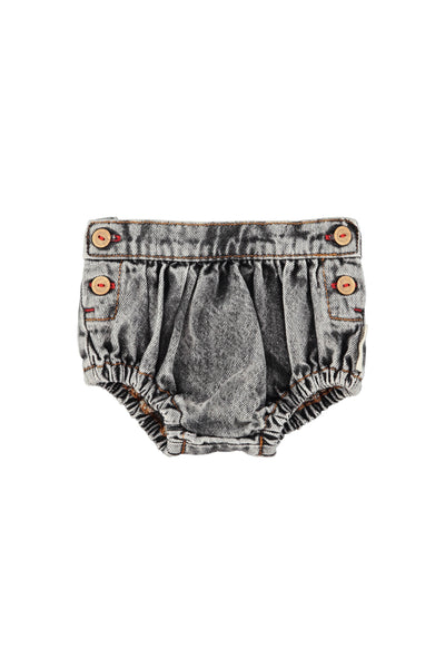 Piupiuchick Baby Washed Black Denim Shorties