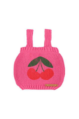 Piupiuchick Pink Cherry Knit Top